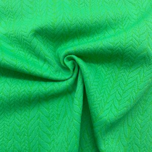 Green Herringbone - Patterned Stretch Fabric